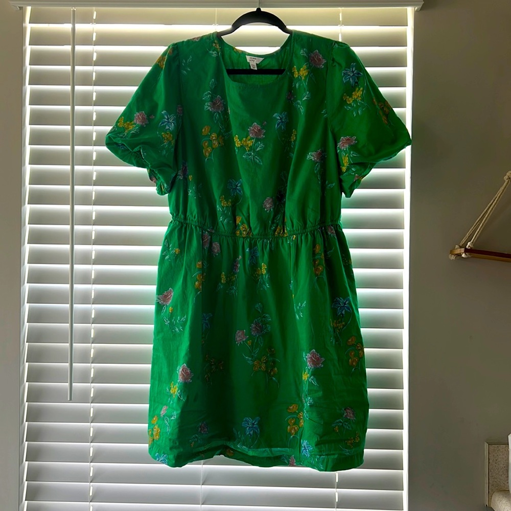 Green floral Crown and Ivy Dress